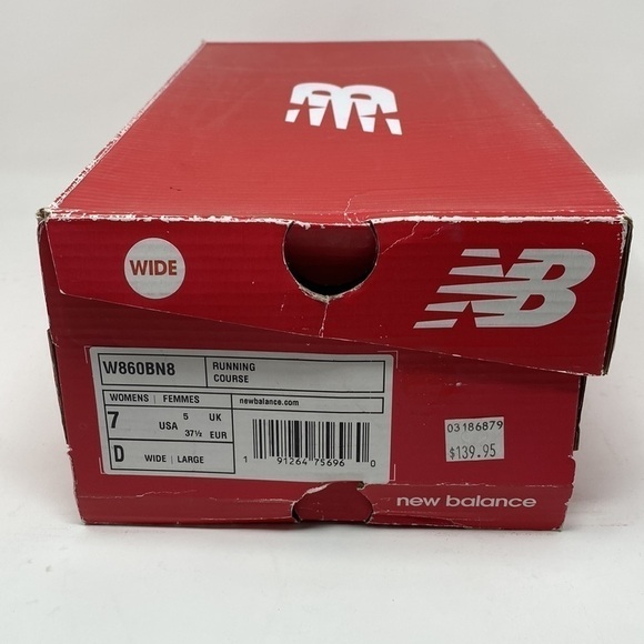 New Balance W860BN8 Womens Distance Seaspray/Pigment/Energy Lime Sneakers WIDE - Picture 8 of 8